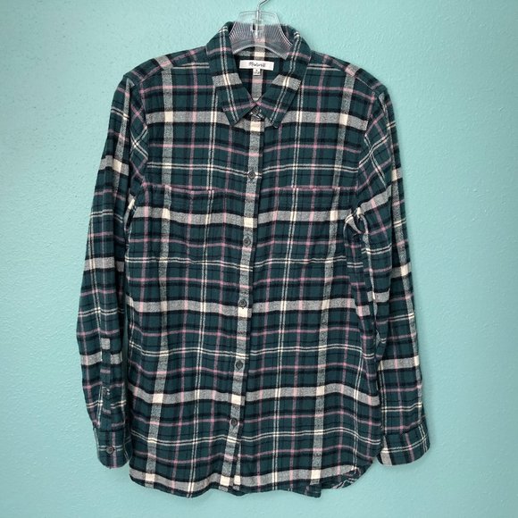 Madewell Tops - Madewell Flannel Classic Ex-Boyfriend Shirt in Baywood Plaid